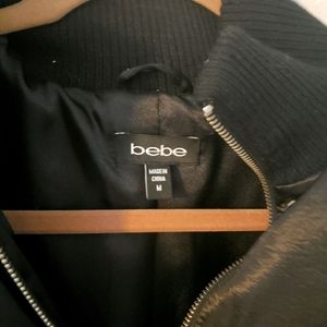 Black BEBE Bomber jacket